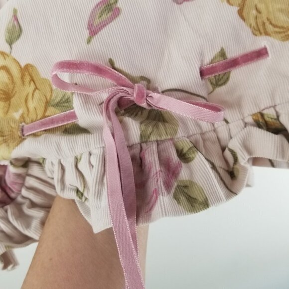 CREME de la Creme Dress Girls Toddler 2T Pink floral‎ corduroy A-line Tank Lined - Picture 5 of 7